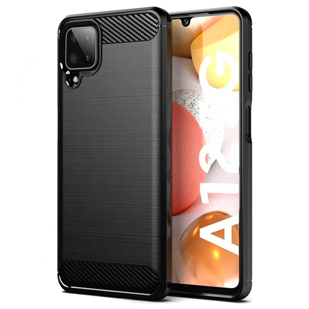 Калъф-Techsuit - Carbon Silicone - Samsung Galaxy A12 / A12 Nacho - Black