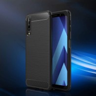 Калъф-Techsuit - Carbon Silicone - Samsung Galaxy A7 2018 - Black