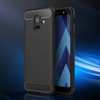 Калъф-Techsuit - Carbon Silicone - Samsung Galaxy A6 2018 - Black
