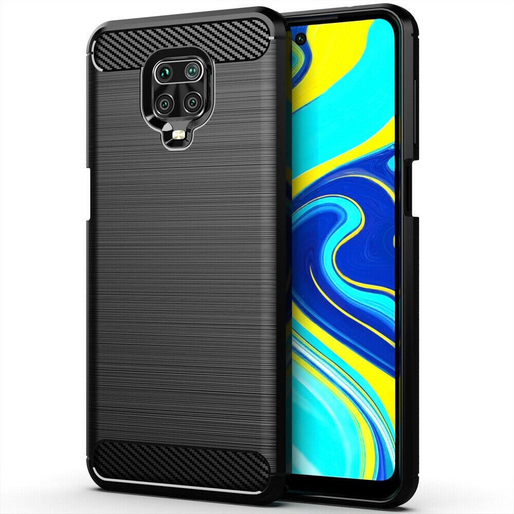 Калъф-Techsuit - Carbon Silicone - Xiaomi Redmi Note 9S / Redmi Note 9 Pro / Note 9 Pro Max - Black