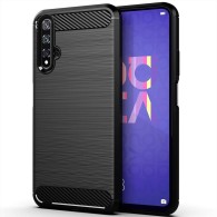 Калъф-Techsuit - Carbon Silicone - Huawei nova 5T / Honor 20 - Black