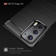 Калъф-Techsuit - Carbon Silicone - Motorola Edge 20 5G - Black