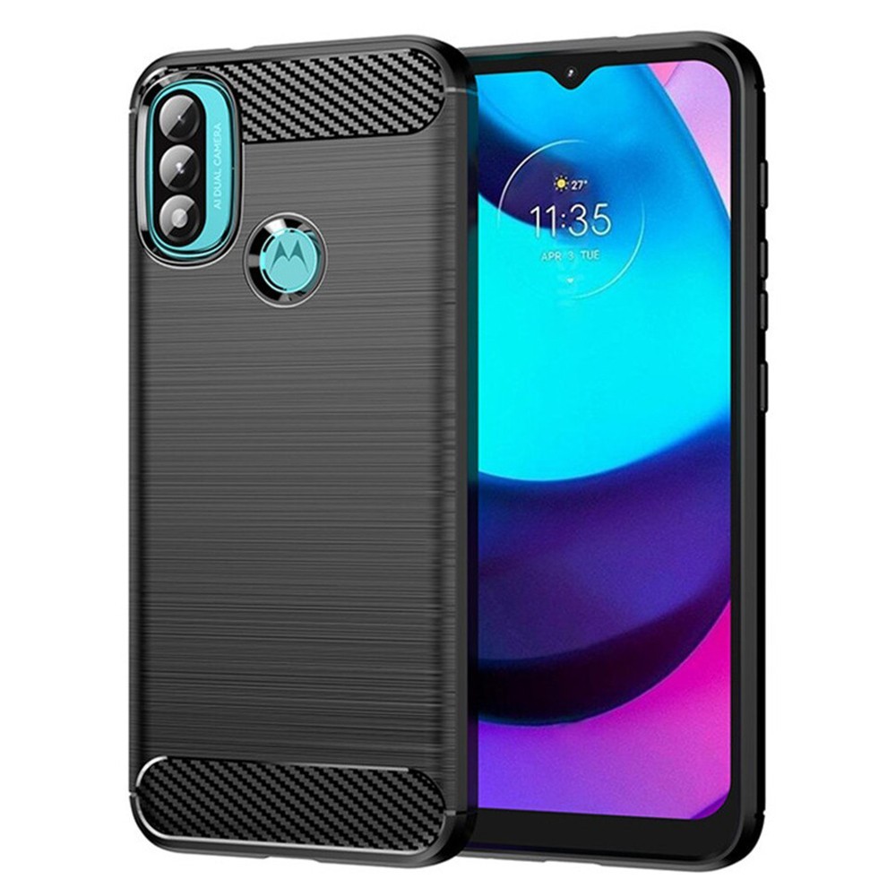 Калъф-Techsuit - Carbon Silicone - Motorola Moto E20 / Moto E30 / Moto E40 - Black