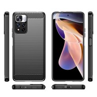 Калъф-Techsuit - Carbon Silicone - Xiaomi Redmi Note 11 Pro+ 5G - Black