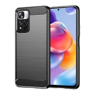 Калъф-Techsuit - Carbon Silicone - Xiaomi Redmi Note 11 Pro+ 5G - Black