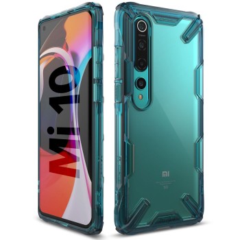 Удароустойчив хибриден кейс Ringke Fusion X за Xiaomi Mi 10 / Mi10 Pro, Turquoise Green