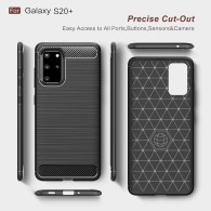 Калъф-Techsuit - Carbon Silicone - Samsung Galaxy S20 Plus 4G / S20 Plus 5G - Black