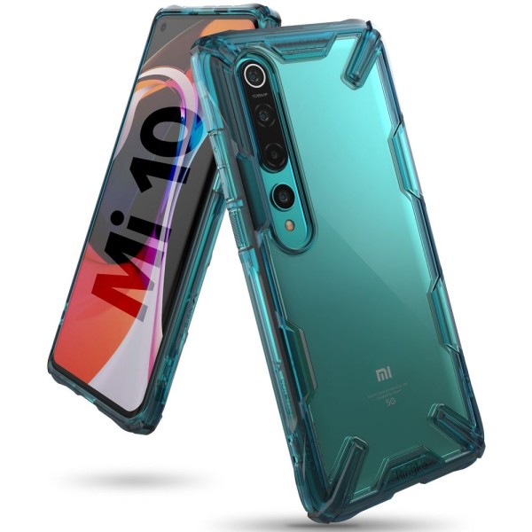 Удароустойчив хибриден кейс Ringke Fusion X за Xiaomi Mi 10 / Mi10 Pro, Turquoise Green