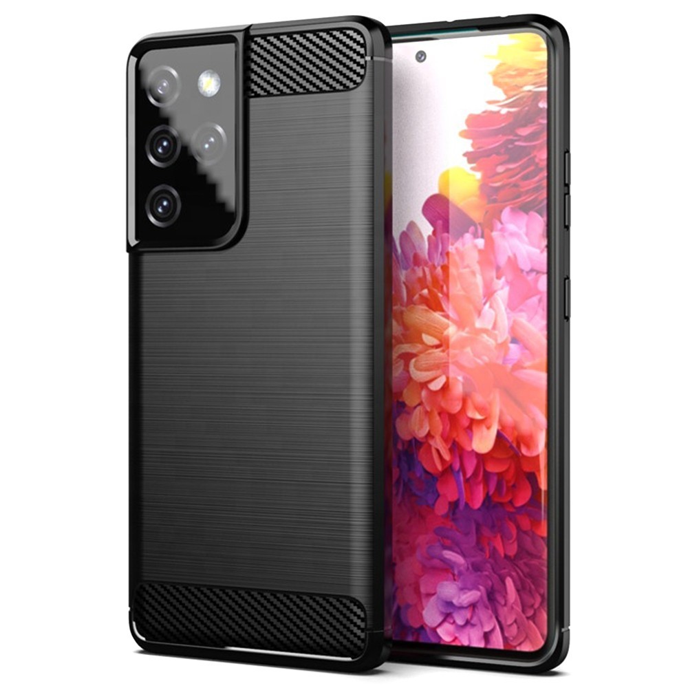 Калъф-Techsuit - Carbon Silicone - Samsung Galaxy S21 Ultra 5G - Black