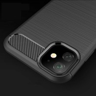 Калъф-Techsuit - Carbon Silicone - iPhone 12 / 12 Pro - Black