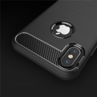 Калъф-Techsuit - Carbon Silicone - iPhone X / XS - Black