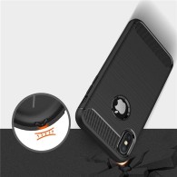 Калъф-Techsuit - Carbon Silicone - iPhone X / XS - Black