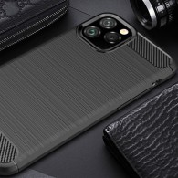 Калъф-Techsuit - Carbon Silicone - iPhone 12 Pro Max - Black