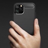 Калъф-Techsuit - Carbon Silicone - iPhone 12 Pro Max - Black