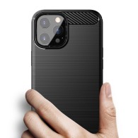 Калъф-Techsuit - Carbon Silicone - iPhone 13 Pro Max - Black