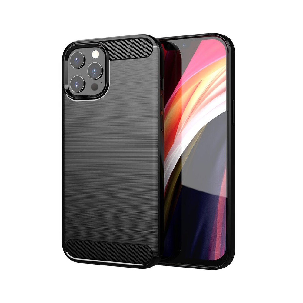 Калъф-Techsuit - Carbon Silicone - iPhone 13 Pro Max - Black