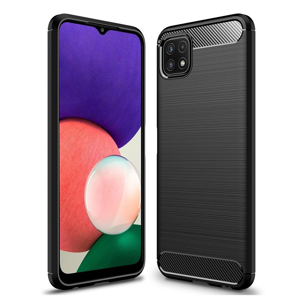 Калъф-Techsuit - Carbon Silicone - Samsung Galaxy A22 5G - Black