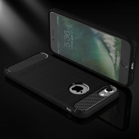 Калъф-TechSuit - Carbon Silicone - iPhone SE 2, SE 2020 / SE 3, SE 2022 - Black