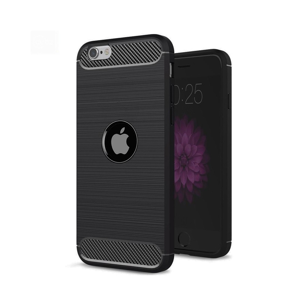 Калъф-TechSuit - Carbon Silicone - iPhone SE 2, SE 2020 / SE 3, SE 2022 - Black