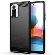 Калъф-Techsuit - Carbon Silicone - Xiaomi Redmi Note 10 Pro / Note 10 Pro Max - Black
