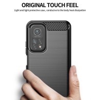 Калъф-TechSuit - Carbon Silicone - Xiaomi Mi 10T 5G / Mi 10T Pro 5G - Black