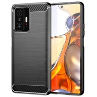 Калъф-Techsuit - Carbon Silicone - Xiaomi 11T / 11T Pro - Black