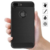 Калъф-Techsuit - Carbon Silicone - iPhone 8 Plus - Black