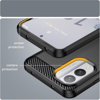 Калъф-Techsuit - Carbon Silicone - Nokia X30 - Black
