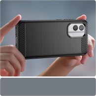 Калъф-Techsuit - Carbon Silicone - Nokia X30 - Blue