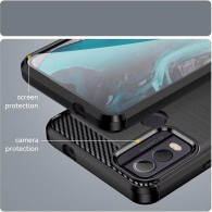 Калъф-Techsuit - Carbon Silicone - Nokia C22 - Black
