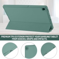 Калъф -Techsuit - Flex Trifold (with Pencil Holder) - Samsung Galaxy Tab S6 Lite (2020/2022/2024) - Green