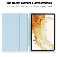 Калъф -Techsuit - Flex Trifold (with Pencil Holder) - Samsung Galaxy Tab S7 / S8 - Sky Blue