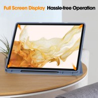 Калъф -Techsuit - Flex Trifold (with Pencil Holder) - Samsung Galaxy Tab S7 / S8 - Gray