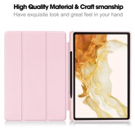 Калъф -Techsuit - Flex Trifold (with Pencil Holder) - Samsung Galaxy Tab S7 / S8 - Pink