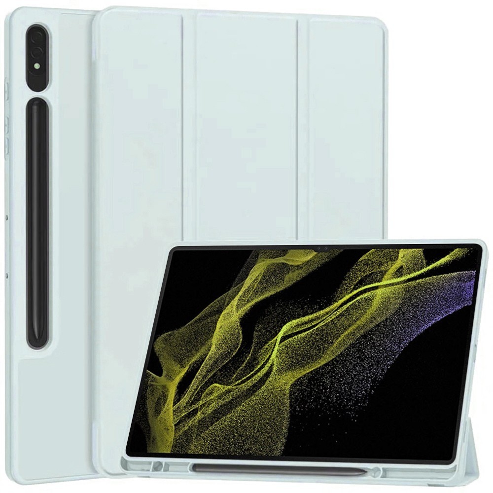 Калъф -Techsuit - Flex Trifold (with Pencil Holder) - Samsung Galaxy Tab S8 Ultra - Sky Blue