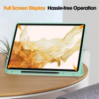 Калъф -Techsuit - Flex Trifold (with Pencil Holder) - Samsung Galaxy Tab S7 Plus / S8 Plus - Matcha Green