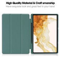 Калъф -Techsuit - Flex Trifold (with Pencil Holder) - Samsung Galaxy Tab S7 Plus / S8 Plus - Green
