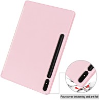 Калъф -Techsuit - Flex Trifold (with Pencil Holder) - Samsung Galaxy Tab S7 Plus / S8 Plus - Pink