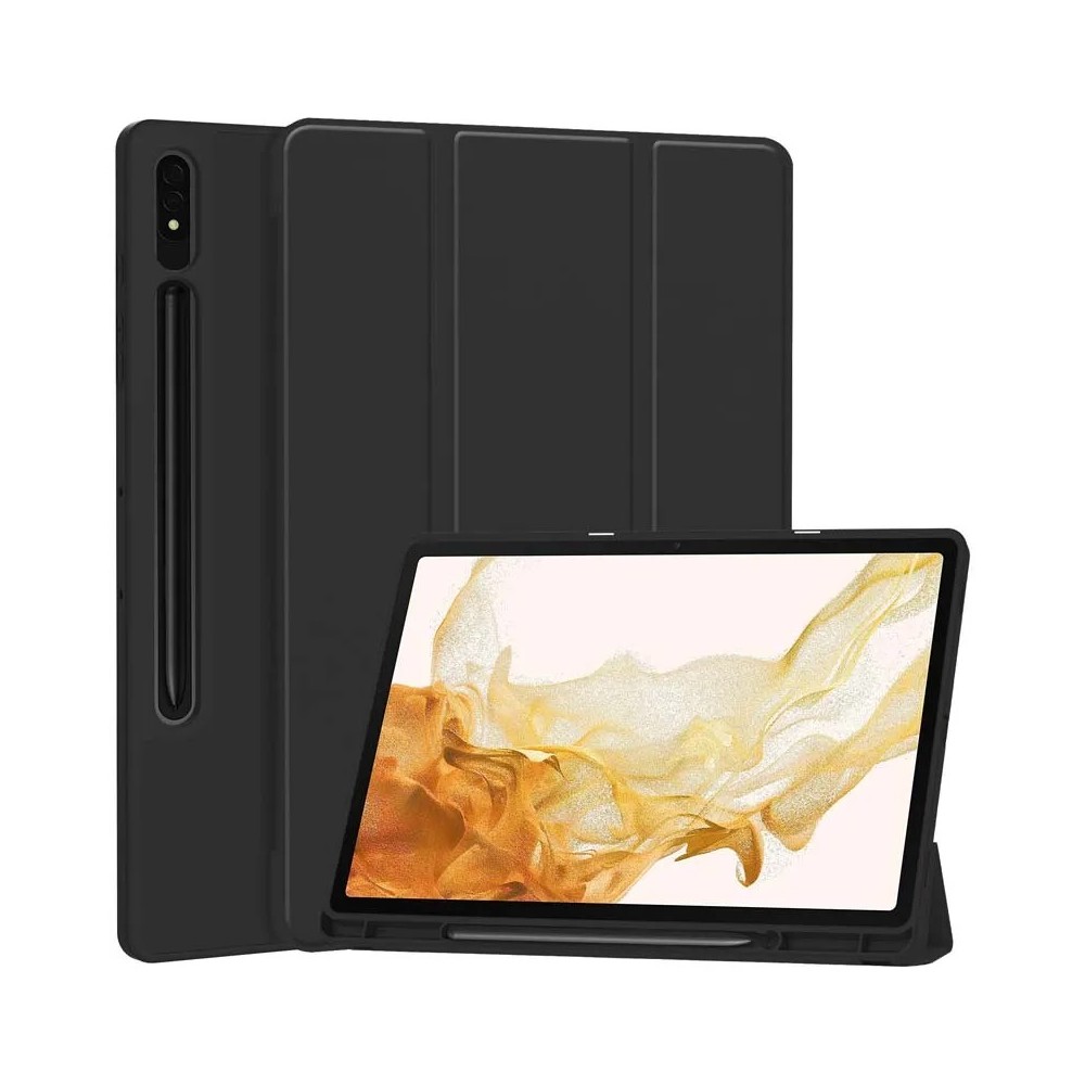 Калъф-Techsuit - Flex Trifold (with Pencil Holder) - Samsung Galaxy Tab S7 Plus / S8 Plus - Black