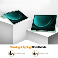 Калъф-Techsuit - Flex Trifold (with Pencil Holder) - Samsung Galaxy Tab S9 Plus - Sky Blue