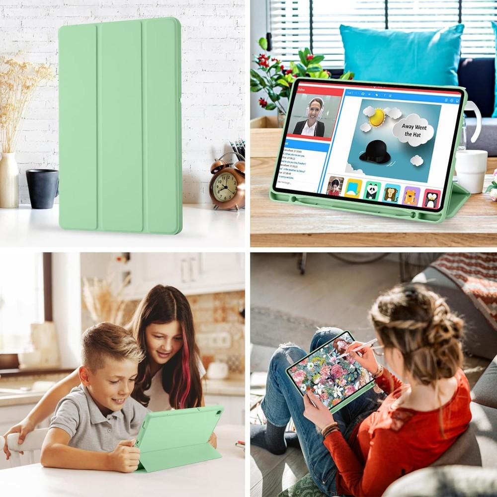 Калъф-Techsuit - Flex Trifold (with Pencil Holder) - Samsung Galaxy Tab S6 Lite (2020/2022/2024) - Matcha Green