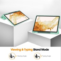 Калъф-Techsuit - Flex Trifold (with Pencil Holder) - Samsung Galaxy Tab S7 / S8 - Matcha Green