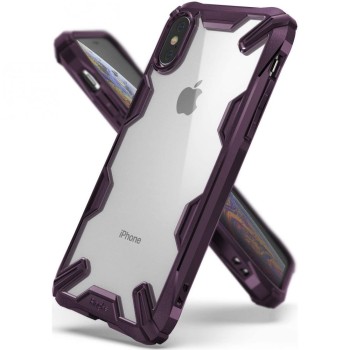 Удароустойчив хибриден кейс Ringke Fusion X за iPhone X/Xs, Lilac Purple