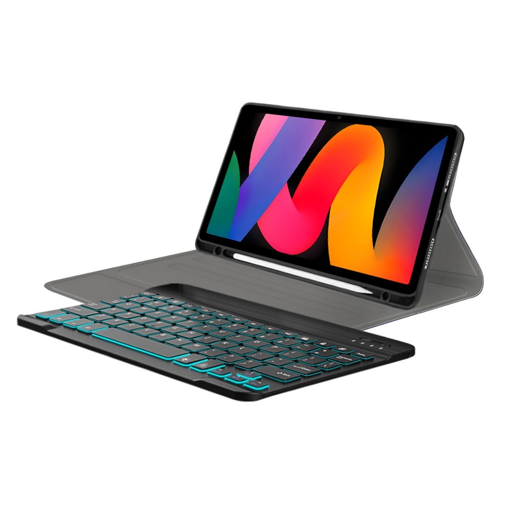 Калъф-Techsuit - CozyTab Case (with Pencil Holder/RGB Wireless Magnetic Keyboard) - Xiaomi Redmi Pad SE - Black