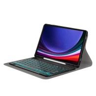 Калъф-Techsuit - CozyTab Case (with Pencil Holder/RGB Wireless Magnetic Keyboard) - Samsung Galaxy Tab S9 Plus - Black