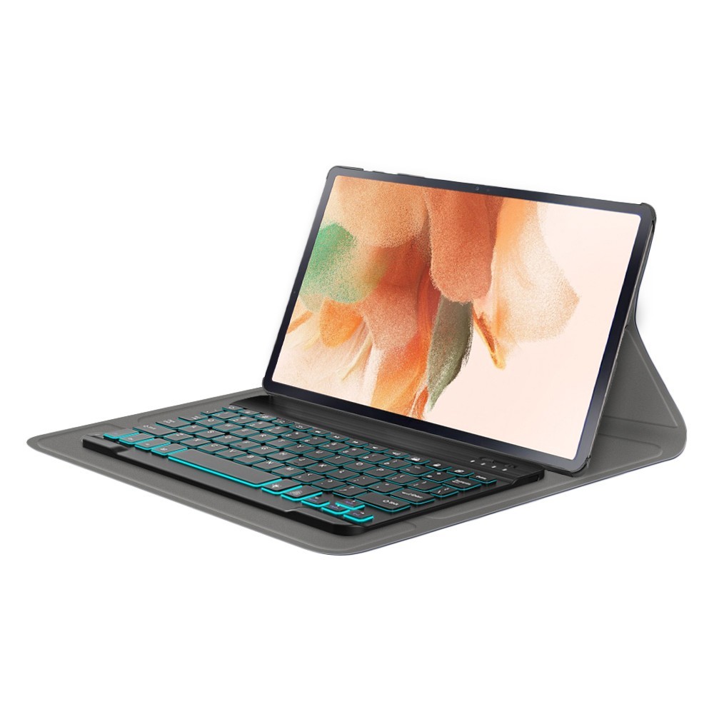 Калъф-Techsuit - CozyTab Case (with RGB Wireless Magnetic Keyboard) - Samsung Galaxy Tab S7 FE - Black