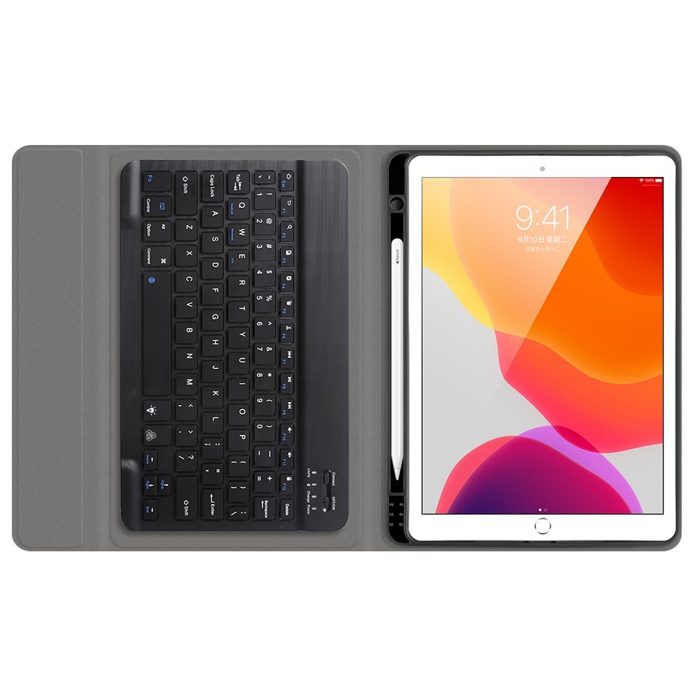 Калъф-Techsuit - CozyTab Case (with Pencil Holder/RGB Wireless Magnetic Keyboard) - iPad 10.2 (2019 / 2020 / 2021) - Black