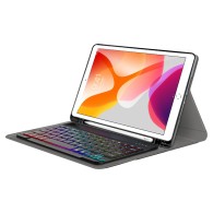 Калъф-Techsuit - CozyTab Case (with Pencil Holder/RGB Wireless Magnetic Keyboard) - iPad 10.2 (2019 / 2020 / 2021) - Black