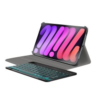 Калъф-Techsuit - CozyTab Case (with RGB Wireless Magnetic Keyboard) - iPad mini 6 (2021) - Black