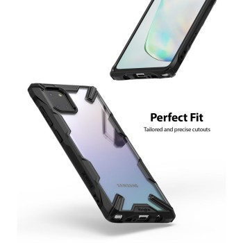 Удароустойчив хибриден кейс Ringke Fusion X за Samsung Galaxy Note 10 Lite, Black